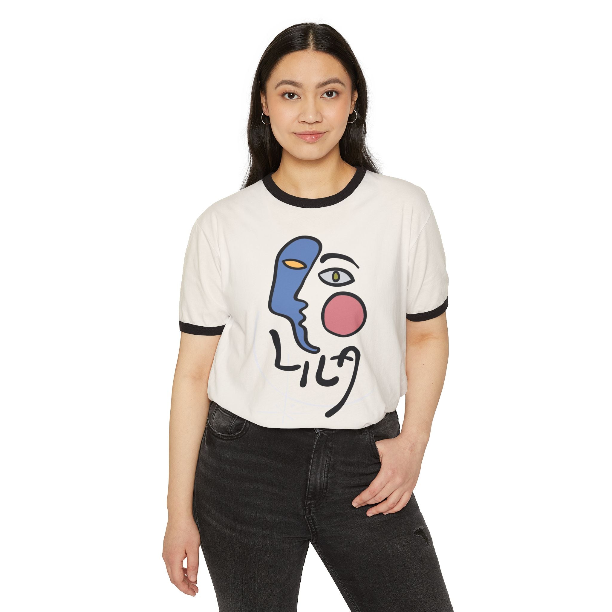 Contrast Trim Adult T-Shirt